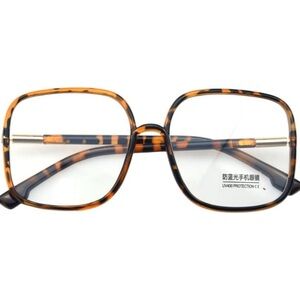 Retro Blue Light Blocking Glasses Big frame
